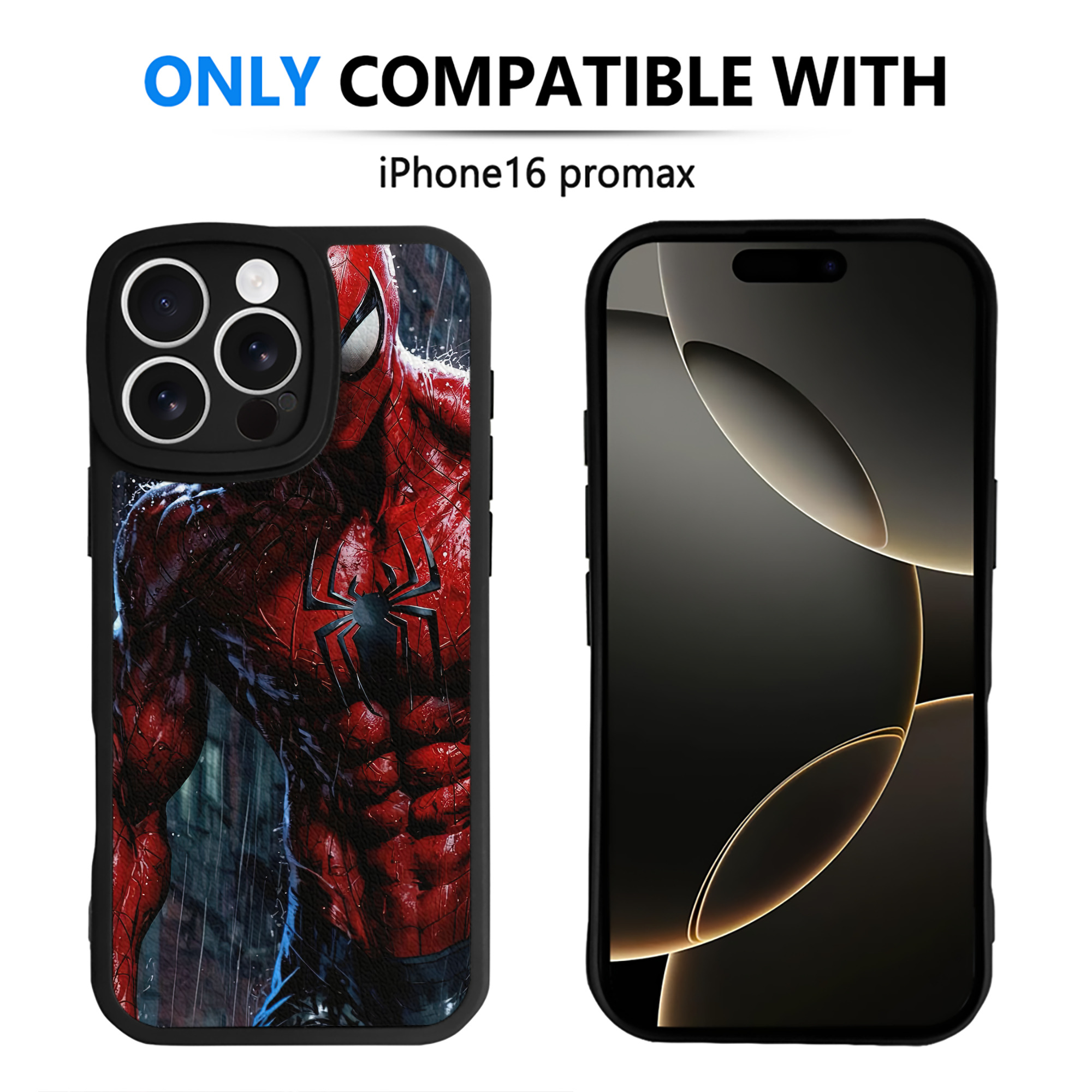 （画像用） Spider Man スパイダーマン 【iPhone 16シリーズ対応】シリコンスマホケース（レザー調） 材質：シリコン